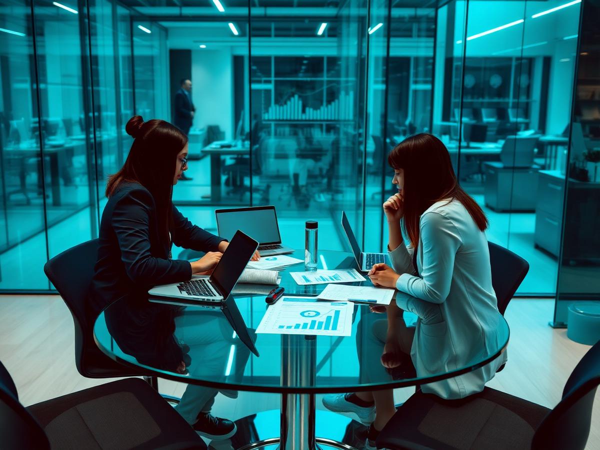 Equipe da NewCon em reunião estratégica em escritório moderno